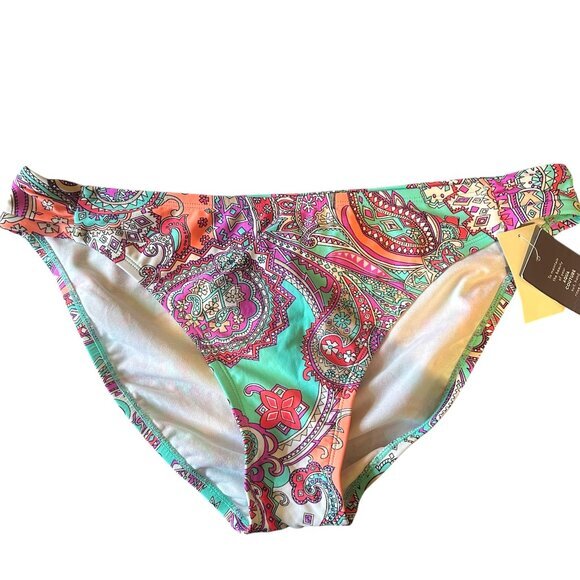 NWT Aqua Couture multicolor paisley swim bottom sz XL - Picture 2 of 10